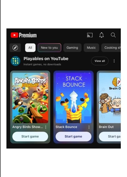 YouTube, Premium Kullanıcılarına Platform İçi Oyun Hizmeti Sunan "Playables"ı Kullanıma Sundu